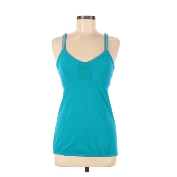 Lululemon Athletica Teal Light it Up Reflective Tank Top in Surge size 8 - Picture 1 of 11